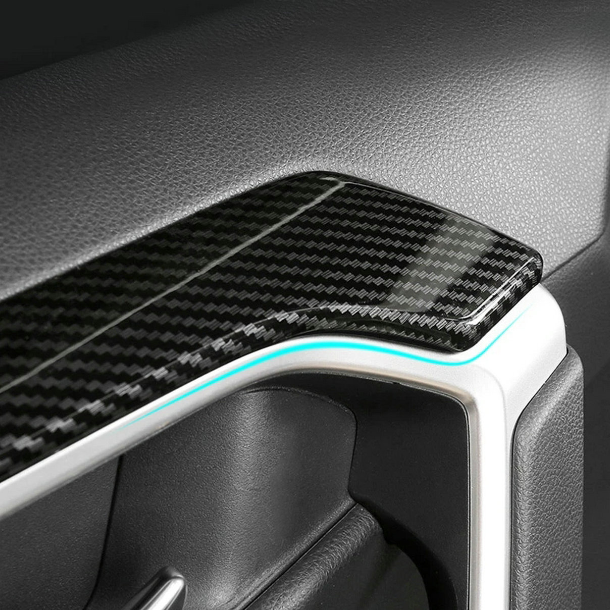 For Toyota RAV4 20192021 Carbon Fiber Interior Door Moulding