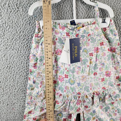 Polo Ralph Lauren Floral Batiste Top & Pants Set Girls 6X Multicolor Sleeveless - Picture 7 of 17