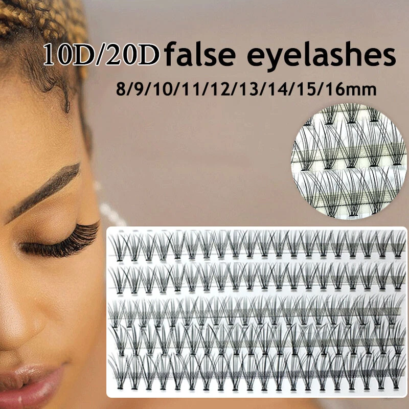100 Cluster Individual False EyeLashes Curl Thick Natural Eye Lashes Extension ♢ - Image 3 of 4