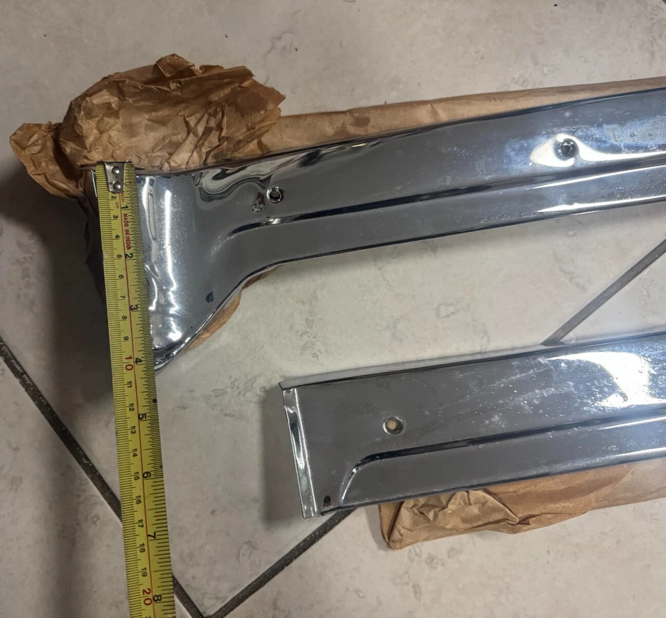 Re-chromed Original pair Sill Plates Trim Fits 1956-1960 Chevrolet Corvette 1959 - Image 4 of 4