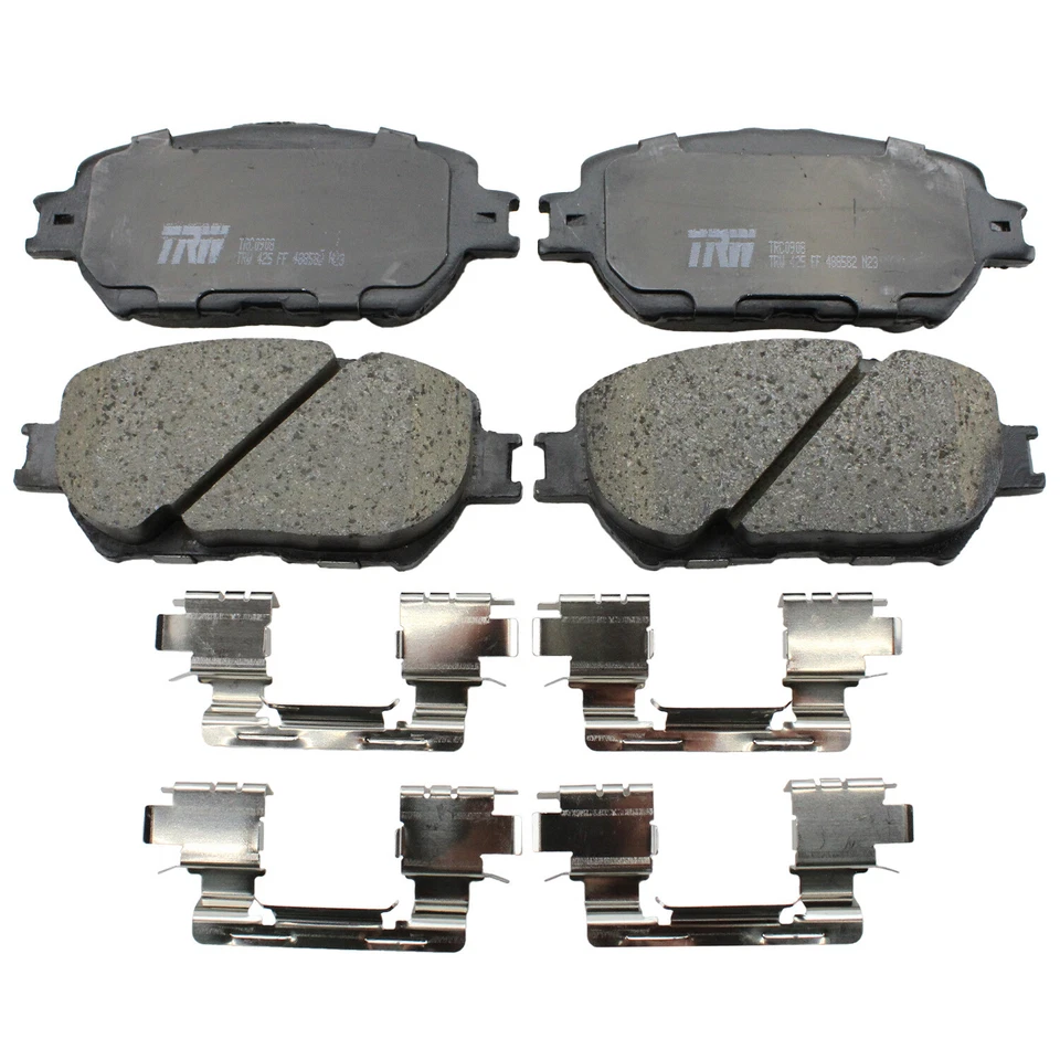 Pastillas de freno delanteras de cerámica TRW Pro con clips para Lexus GS300 IS250 Toyota Camry Foto 2 de 4