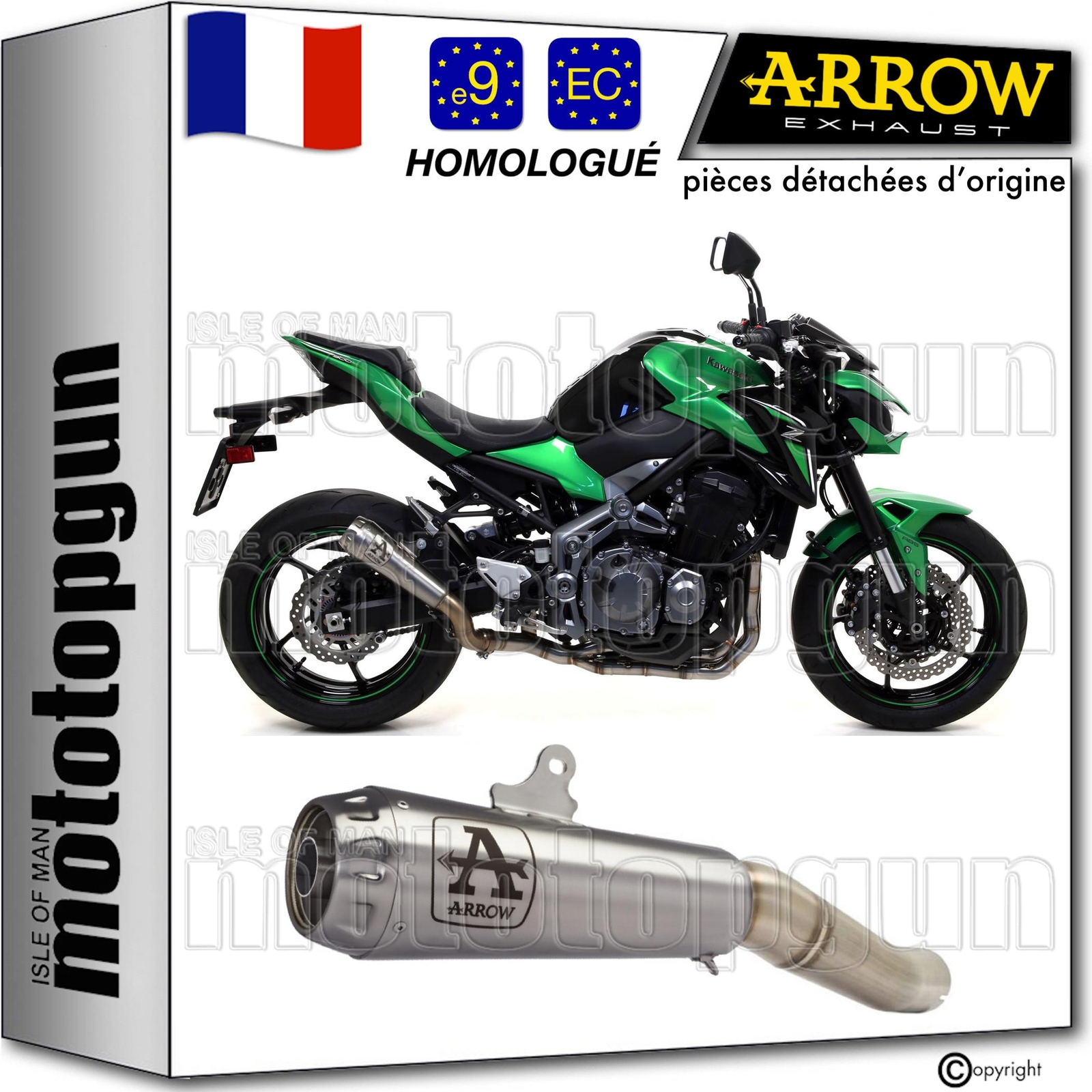 Pot echappement Arrow Pro-Race Z900 remplacez le lourd silencieux origine