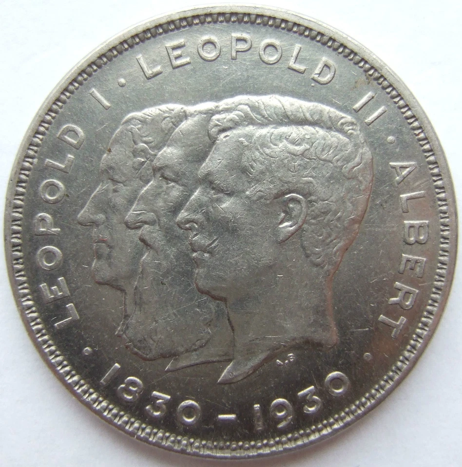 Münze Belgien Leopold I, Leopold II, Albert 10 Francs 1930 in Vorzüglich - Bild 2 von 2