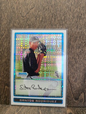 2009 Bowman Chrome Santos Rodriguez White Sox 1st Bowman X-Fractor /250  RC Card