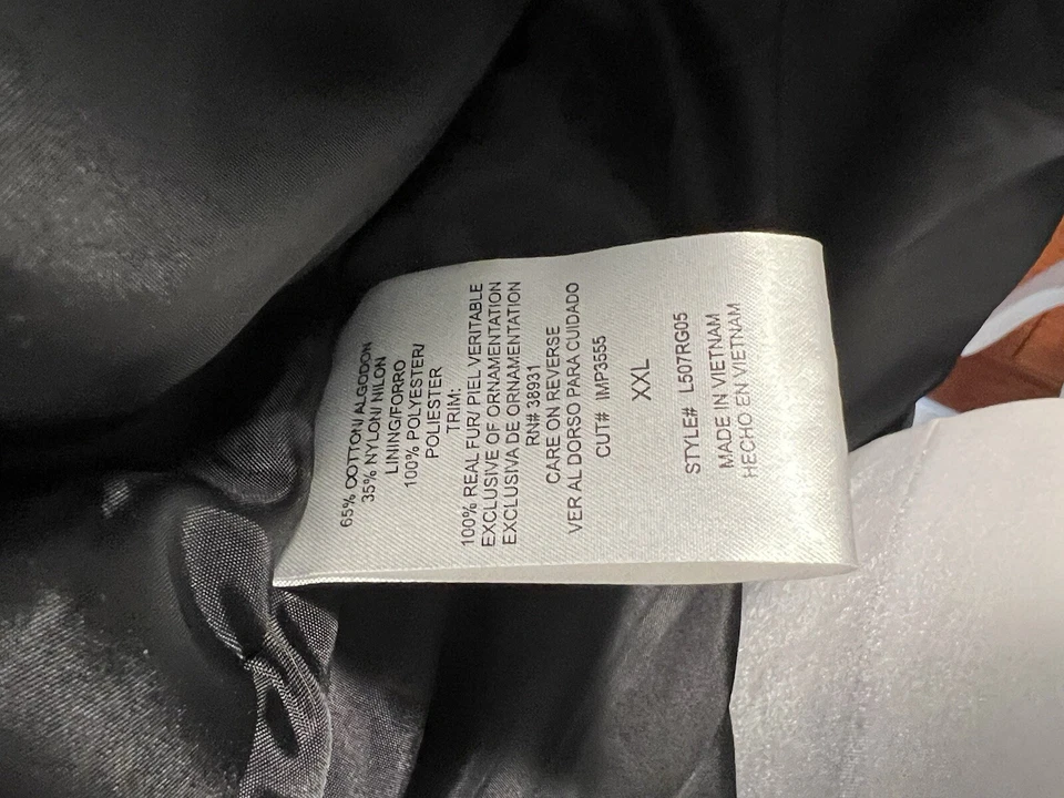 XOXO Mujer’s 90’s Negro XXL Abrigo Cuello de Piel Real Hebilla Cinturón Prada Lookalike  Foto 4 de 4