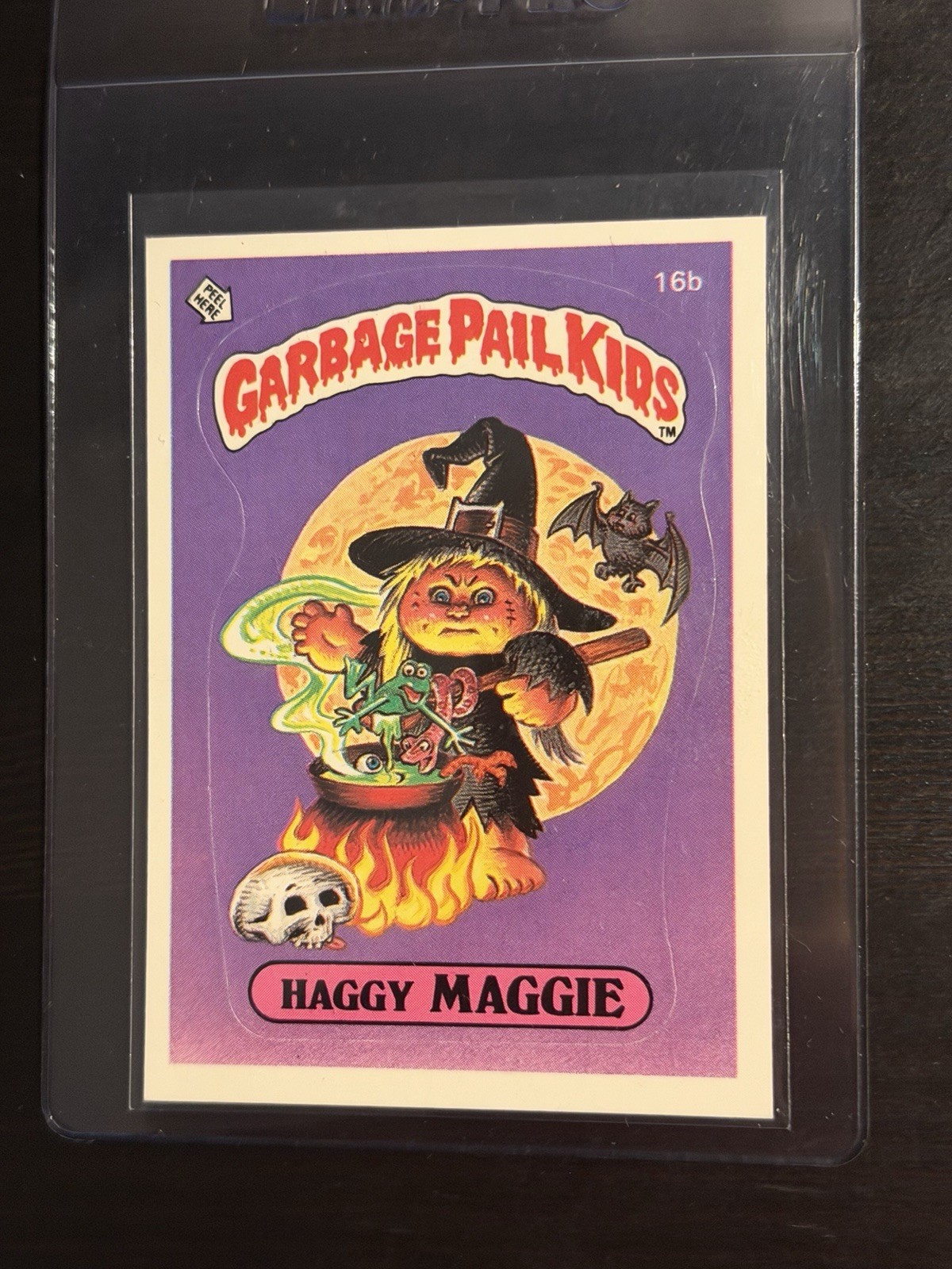 1985 Topps Garbage Pail Kids Card GPK Series 1 MATTE #16b Haggy Maggie NM/Mint