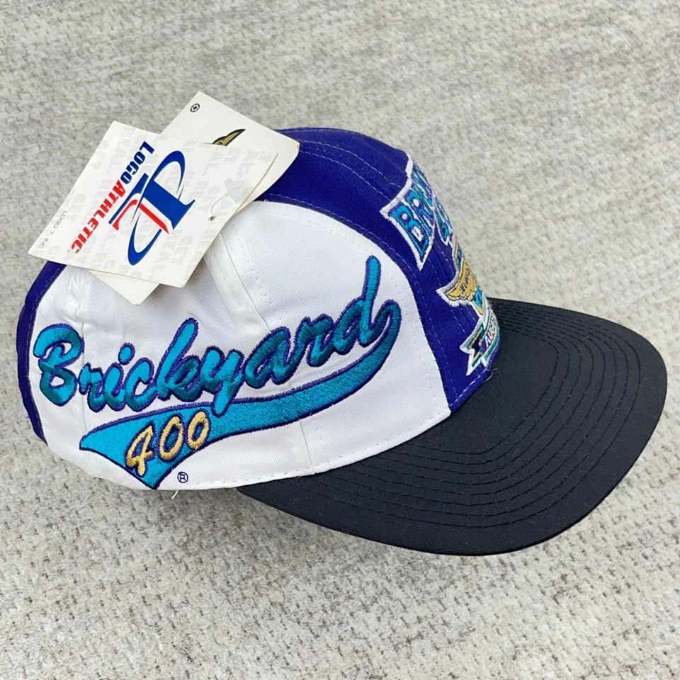 Gorra de colección Brickyard 400 Snapback logotipo grande escritura años 90 Nascar stock muerto Foto 3 de 4