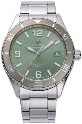 ORIENT RA-WJ0001E10B Unisex Uhr Opalgrün Edelstahl
