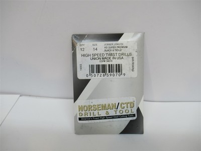 Norseman 39070 , #14 HSS Jobber Length Drill Bit (PK 12)