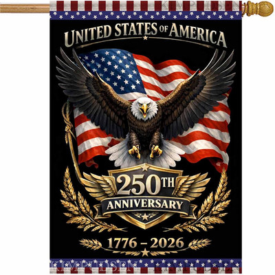 250Th Anniversary Large Garden Flag 28X40 Inch, United States of America 1776-20