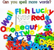 Colorful Magnetic Learning Letters  Numbers - 112-Piece Set for Toddlers