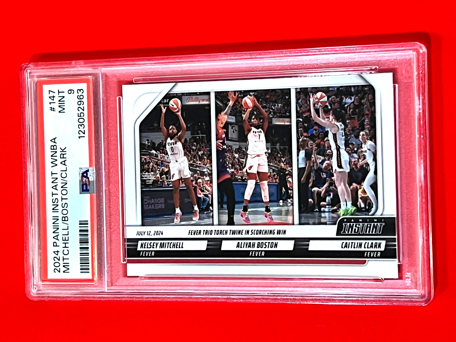 2024 Panini Instant 147 Mitchell / Boston / Caitlin Clark Rookie PSA 9 MINT 6590
