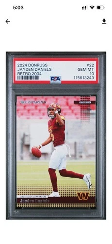 2024 Panini Donruss Retro 2004 Jayden Daniels #22 Rookie PSA 10