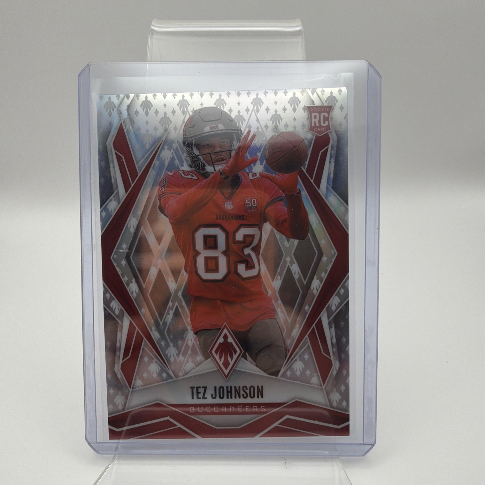 2025 Panini Phoenix Tez Johnson RC  Silver Refractor /149 Tampa Bay #166