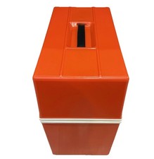 Vintage Orange Cool Box Complete With Lid / Inserts Retro Camping Motor Home VGC