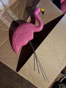 6 New Pink Garden Flamingos