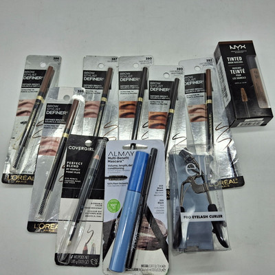 Eye & Brow Makeup Bundle   L'Oréal, NYX, CoverGirl, Almay, e.l.f.   10-Piece Set