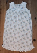 Vtg Secret Treasures Womens L Floral Embroidery Midi Nightgown Lace Cottagecore