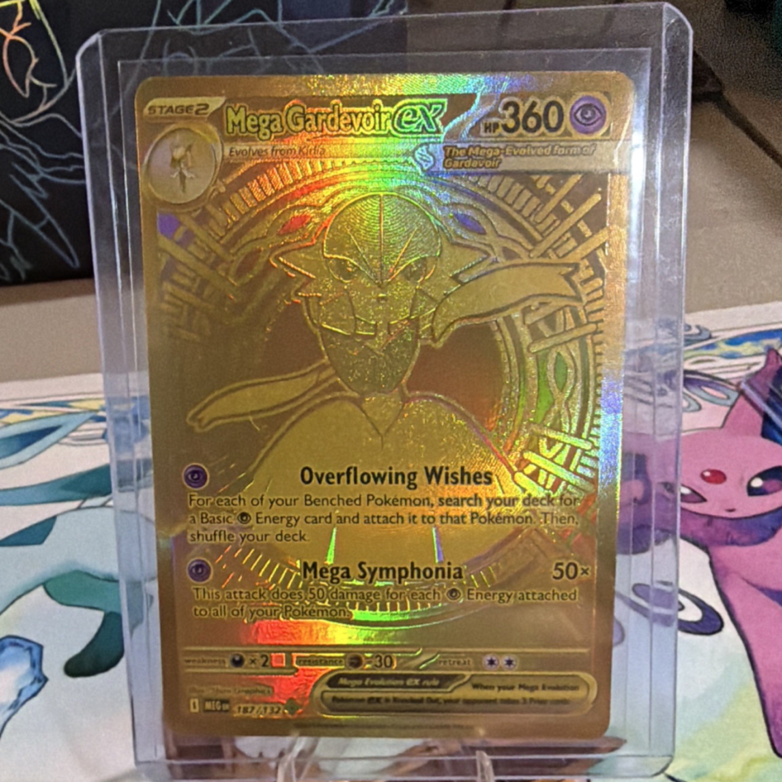 Pokémon Mega Gardevoir EX Me01: Mega Evolution 187/132 Mega Hyper Rare Holo 360…