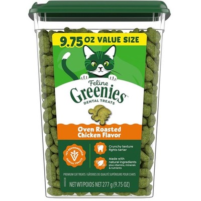 Vet-Recommended Dental Cat Treats, Chicken Flavor, 9.75 oz