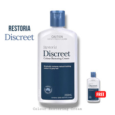 BUY 1 FREE 1 Restoria Original Discreet Unisex Hair Color Restoring Cream 250ml