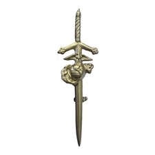 Scottish Kilt Pins US Marine Corps Highland Kilts Pin 4" Gold Chrome Finish AAR