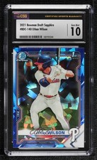 2021 Bowman Chrome Draft Sapphire Edition Ethan Wilson CSG 10 Gem Mint 1b9