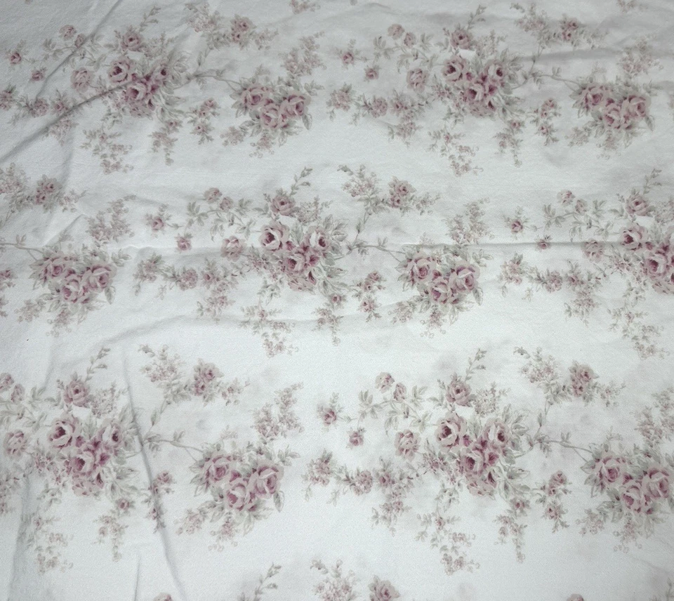Farmhouse Rachel Ashwell Sheet Set FULL PINK Rose Shabby Chic Victorian Country - Image 3 of 4