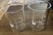 Set Of 2-500 ml borosilicate glass low-form beaker. New No Box. 1/9 