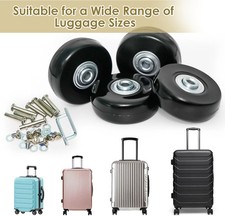 50x18mm Set of 4 Luggage Suitcase Replacement Wheels Repair Axles Repair Kit