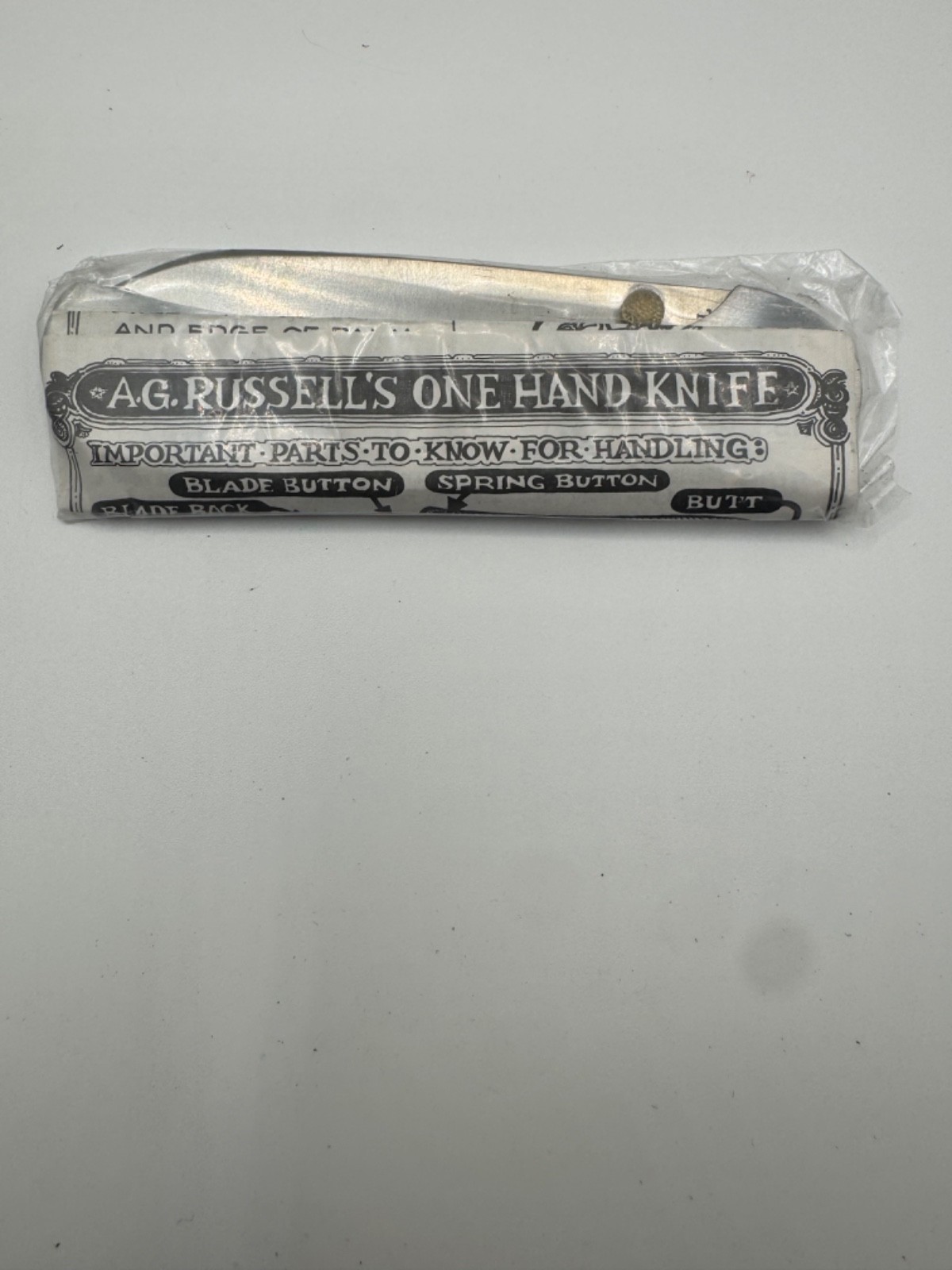 Vintage A.G. Russell K-87 Original One-Hand Knife Serrated Japan 1987