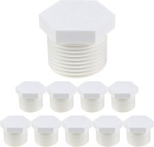 10Pcs RV Water Heater Drain Plug 3/4 Inch NPT Male Thread PVC Fittings