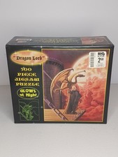 Dragon Lord 500 Pc Jigzaw Puzzle Glow In The Dark Design Made In USA 14" x 18"