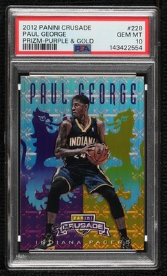 2012-13 Panini Crusade Crusade Purple 30/49 Paul George #228 PSA 10 GEM MT h8k