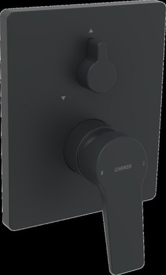 HANSA HANSATWIST Wannen- und Brausearmatur, Fertigmontageset, Unterputz, Rosette
