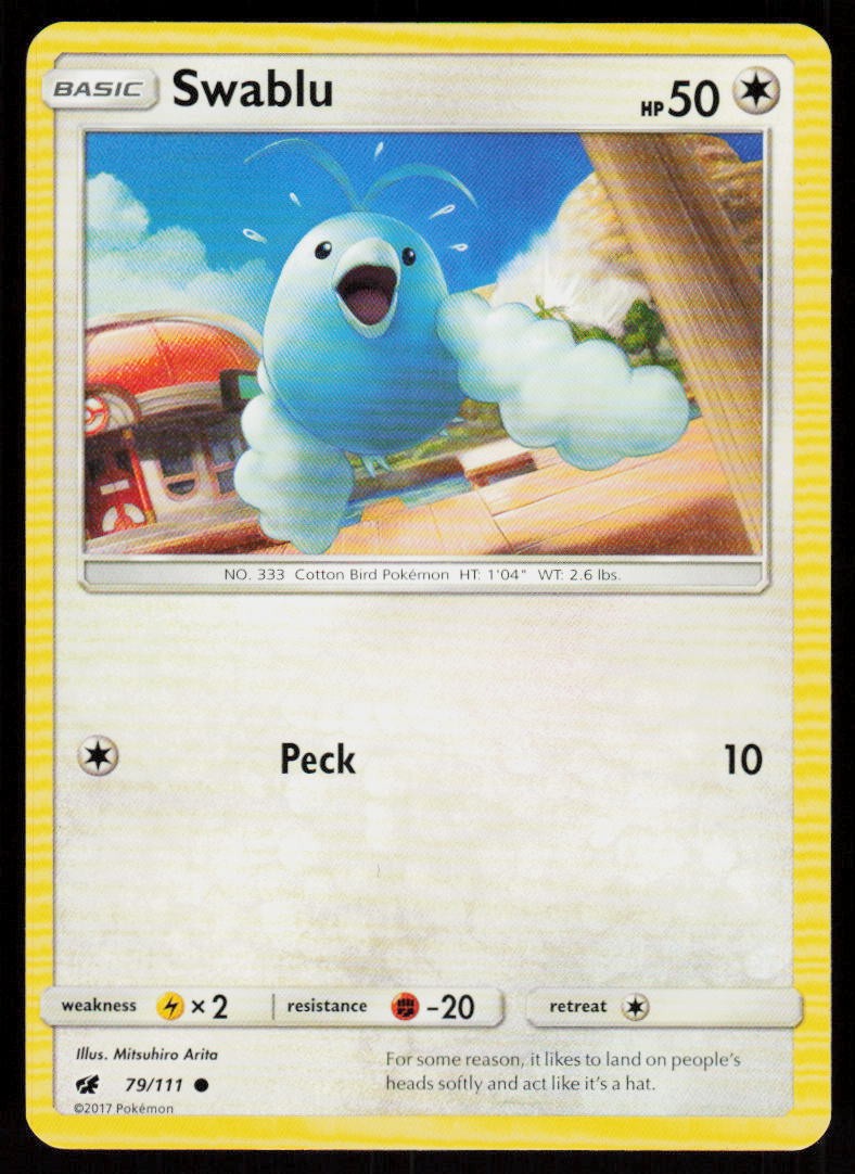 Swablu 79/111 Common Crimson Invasion Pokemon Near Mint
