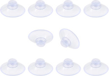 10 Pack 20mm Suction Cups for Glass Table Tops, Rubber Transparent Sucker Pads..