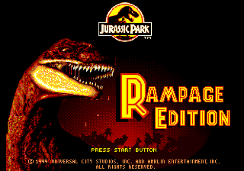 Jurassic Park Rampage Edition - Sega Genesis nur Spiel