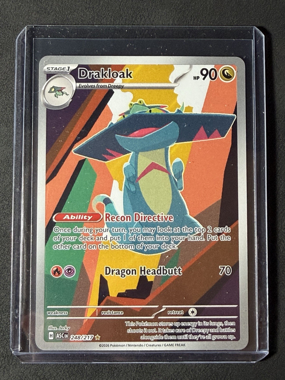 Pokemon Drakloak 248/217 Illustration Rare Ascended Heroes IR Near Mint