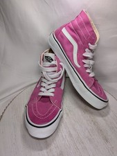 Vans SK-8 Hi-top Pink Canvas/Suede Skateboard Shoes Size W7 M5.5
