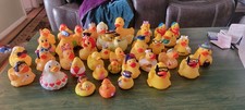 Lot of 43 Assorted Rubber Ducks Duckies Having Fun Bath Toys or Display