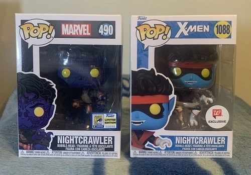 Funko Pop X-Men Nightcrawler Lote: 490 SDCC 2020 Con Oficial y 1088 Walgreens Ex