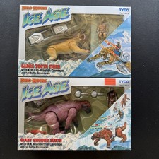 1990 Dino Riders Ice Age Saber Tooth Tiger & Giant Ground Sloth Action Figure