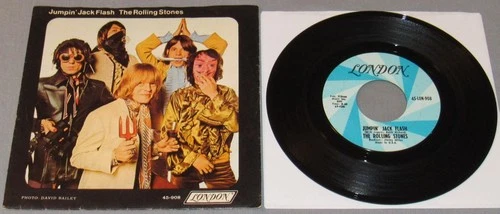 ROLLING STONES: JUMPIN' JACK FLASH / CHILD OF THE MOON; 1968 Picture Sleeve 45