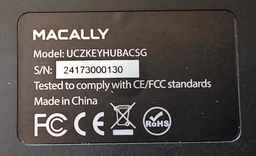 Macally Ultra Slim USB-C W/ 3 Ports Wired Keyboard for MAC WIN CHROME & MORE. - Picture 11 of 24