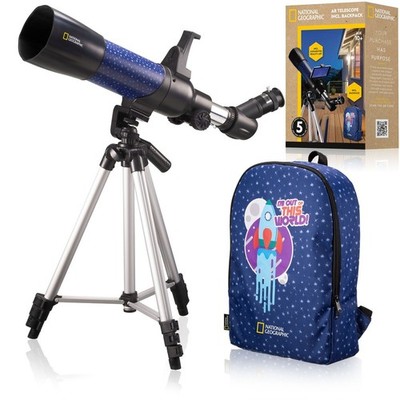 National Geographic 9101003 - Teleskop inkl. Backpack, Kinderteleskop mit Augmen