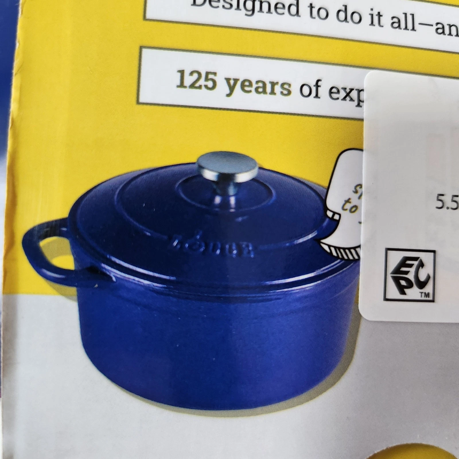 Lodge Cast Iron 5.5qt Indigo Enameled Dutch Oven