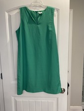 J. Crew Sleeveless Knee Length Midi Sheath Dress 16 plus Kelly green holiday 