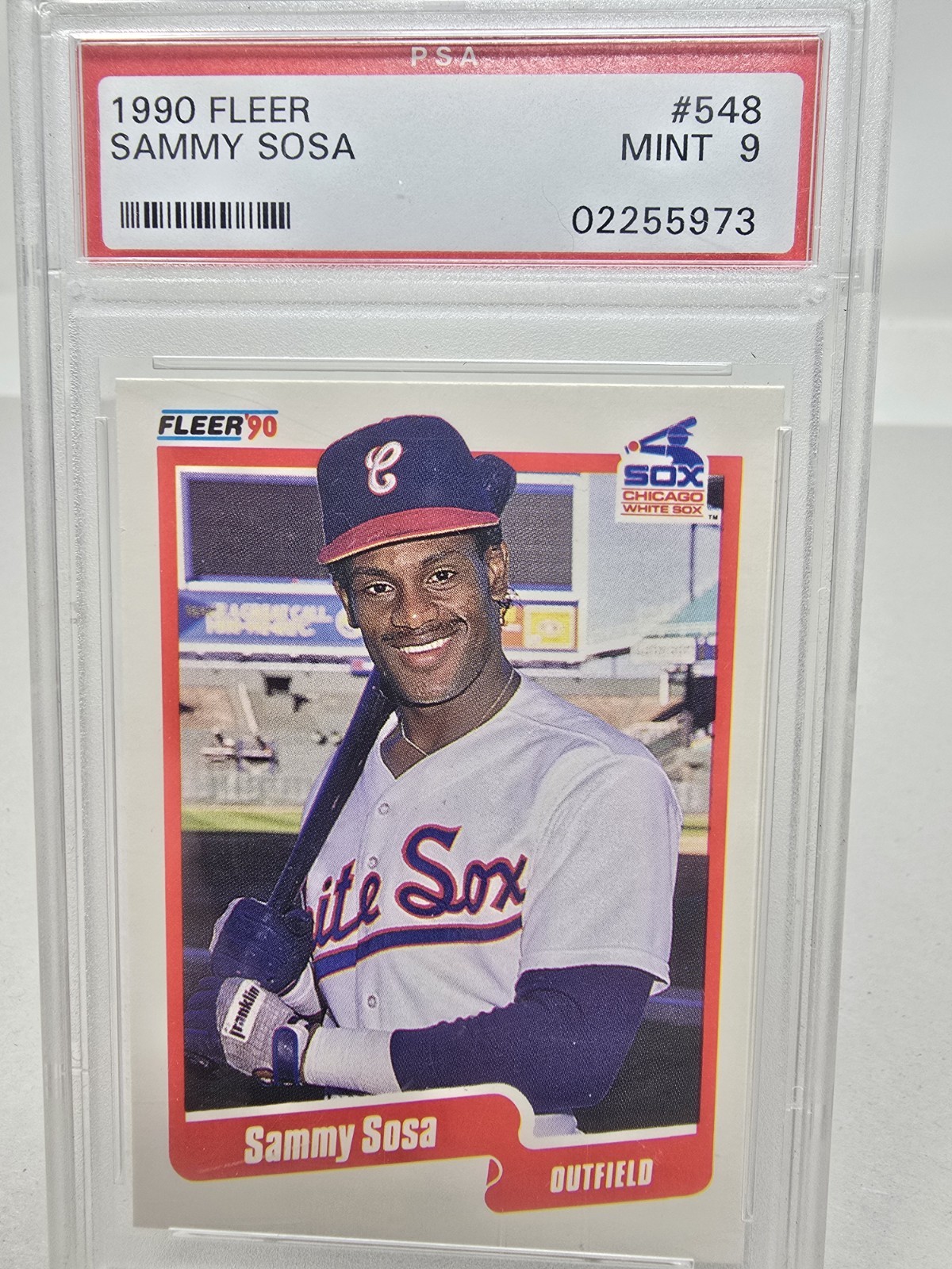 1990 FLEER SAMMY SOSA PSA 9 ROOKIE CARD