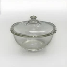 Pyrex Round Bowl 1 1/2 QT #323 J-F Clear Casserole Baking Dish USA with Lid VTG